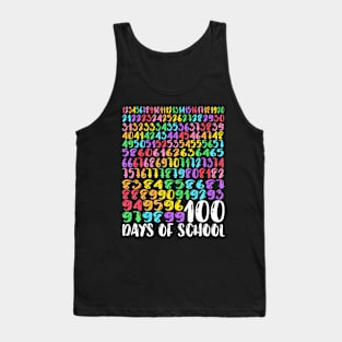 100Th Day Of School Teacher Kids 100 Days Math Numbers Tank Top